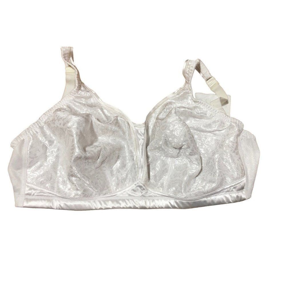 Vintage 44DD Playtex 18 Hour Bra White Wirefree Ultimate Lift Support 4090